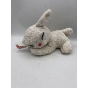 Vintage Gund Sani-Foam Creations Plush Sleeping Lamb Stuffed Animal Toy Lammi